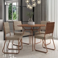 Conjunto de Sala de Jantar San Francisco 4 Cadeiras - Design Sofisticado e Conforto Diário - imagem 2