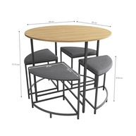 Mesa de Jantar 4 Lugares em Freijó e Preto - Design Moderno e Resistente - imagem 3