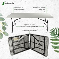 Mesa Portátil 1,80m JARDIMANÍA - Resistente, Multiuso e Compacta | Até 6-8 Pessoas - imagem 5