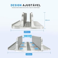 Suporte Vertical para Laptop JINYUHAY - Ajustável, Estável e Protegido - imagem 4