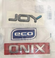 Kit Emblema Onix Cromado + Adesivos Joy e Eco (2017-2019) - Toque de Estilo e Personalidade - imagem 2