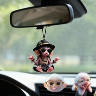 Kit 3 Macacos Pendurados: Decoração Divertida para Carro, Chaveiro e Mochila - imagem 1