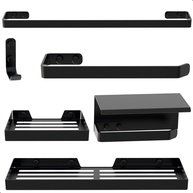 Kit Acessórios para Banheiro Preto Fosco 6 Peças - Modernidade e Estilo para seu Ambiente - imagem 1