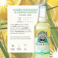 Biarritz Gin Spritz Limão Siciliano e Capim Santo – Pack 6 Longnecks 275ml | Gin Premium, Ingredientes 100% Naturais, 5% Teor Alcoólico, Sem Glúten - imagem 2