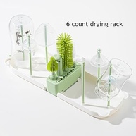 Conjunto de Limpeza de Mamadeira 6 em 1 - Kit Completo com Escova Silicone, Escorredor e Estojo Verde - imagem 5