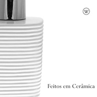 Conjunto 3 Peças para Banheiro Wolff Lines Branco - Organização Elegante e Moderna - imagem 4