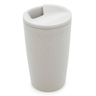 Copo Térmico LYOR 310ml - Bambu e PP com Parede Dupla, Alça e Tampa Branca - imagem 3