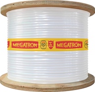 Cabo Coaxial Megatron 6 95% 300m Branco: Conexão Impecável para CFTV e Antenas - imagem 1