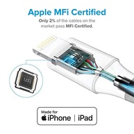 Cabo Lightning I2GO Basic Certificado MFi 1.2m Preto - Carregue seu iPhone com Segurança e Durabilidade - imagem 5