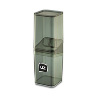Porta Escova com Tampa Slim Preto - Design Moderno e Higiene Total - imagem 1