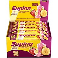 Banana Brasil Barra De Frutas Supino Zero Banana E Morango Com Cobertura De Morango Com 20 Unidades De 24 G - imagem 2
