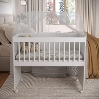 Mini Berço Multifuncional com Rodas e Mosquiteiro - Transforme Espaços com Estilo e Conforto - imagem 4