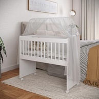 Mini Berço Multifuncional com Rodas e Mosquiteiro - Transforme Espaços com Estilo e Conforto - imagem 2