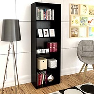 Estante Livreiro com 5 Nichos MULTY Preto - Organize com Estilo e Funcionalidade - imagem 2