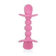 Colher de Silicone Nuby com Travas de Segurança Rosa - Segura, Macia e Ideal para Bebês - imagem 3