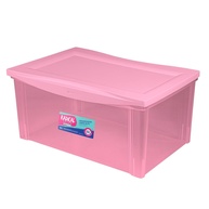 Caixa Organizadora Plástica 65L Rosé - Design Moderno e Resistente - imagem 1