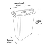 Cesto Rattan com Tampa Basculada 50L - Organize com Estilo e Praticidade - imagem 3