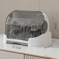 Organizador de Mamadeiras com Secagem Rápida - Rack Portátil com Tampa, Ideal para Cozinha e Armário - imagem 4