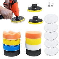 Kit de Almofadas de Polimento para Carro - Espuma e Lã com Adaptador para Polidor - imagem 1