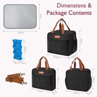 HavenMinds Bolsa Térmica Dupla para Bomba de Leite Materno com Cooler Removível e Bolsa de Gelo - imagem 2