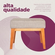 Puff Banqueta em Madeira Maciça Estofada - Conforto e Estilo para Seus Ambientes - imagem 4