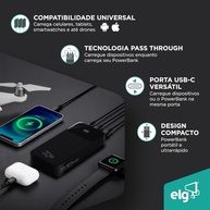 Power Bank ELG Pro 20000mAh: Carga Rápida e Universal para Seus Dispositivos - imagem 5