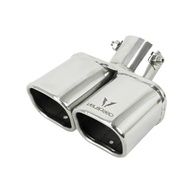 Ponteira Velspeed Esportiva Dupla Quadrada Curva Cromada 7,5cm: Estilo e Performance - imagem 2