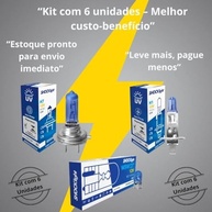Kit 6 Lâmpadas Super Branca 8500K H1, H7 e T10 - Iluminação Potente e Segura - imagem 5