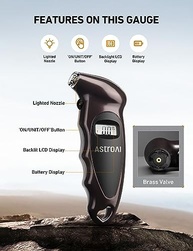 Medidor de Pressão de Pneu Digital AstroAI: Precisão e Segurança para Seu Veículo - imagem 3