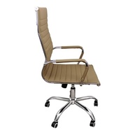 Cadeira Presidente Boston Eames com Esteirinha em Bege - Conforto e Estilo para Seu Escritório - imagem 5