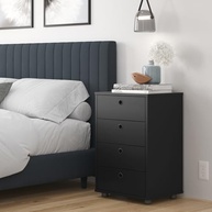 Gaveteiro Multiuso Classic 4 Gavetas para Quarto e Escritório | Design Moderno em Preto - imagem 3