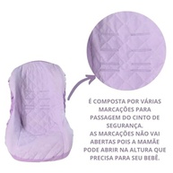 Capa Acolchoada para Cadeirinha de Bebê: Conforto e Proteção Lilás (3 Peças) - imagem 5