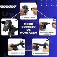 Suporte de Celular para Carro Anti Queda: Fixação Segura no Painel e Vidro para GPS e Waze - imagem 5
