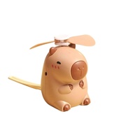 Mini Ventilador Capivara Fofinho Portátil Recarregável - Design Divertido e Compacto - imagem 1