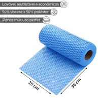 Kit 100 Panos de Limpeza Premium com Microfibra Antibacteriana - Secagem Rápida e Reutilizável - imagem 4