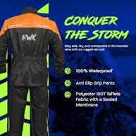 Roupa de Chuva Moto HWK: Conjunto Impermeável Hi-Vis para Homens e Mulheres - imagem 3
