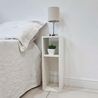 Mesa de Cabeceira Pequena 20x20x60cm Branca - Ideal para Quarto e Sala - imagem 3
