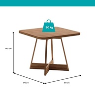 Conjunto de Sala de Jantar Charlotte com 4 Cadeiras Estofadas em Nogal - Design Moderno e Confortável - imagem 3