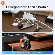 Carregador Sem Fio Magnético 3 em 1 Basike: Potência e Praticidade para seu iPhone, Apple Watch e AirPods - imagem 5