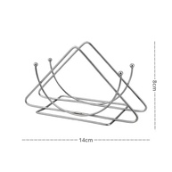Suporte e Porta Guardanapos Inox Triangular - Elegante e Funcional para Mesa e Cozinha - imagem 3