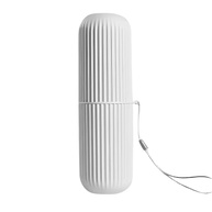 Estojo Organizador para Escova e Pasta de Dentes Texturizado - Ideal para Viagem, Escola e Trabalho (Branco) - imagem 1