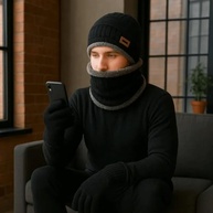 Touca de Frio Premium + Gorro de Inverno Forrado com Pelúcia - Aquece Cabeça e Pescoço - imagem 4