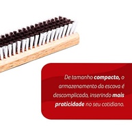 Escova para Roupas Condor Transparente - Remove Pó, Pêlos e Fiapos com Cerdas Sintéticas - imagem 4