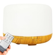 Difusor de Aromas e Umidificador de Ar Ultra-Sônico 500ml com LED Colorido e Controle Remoto - imagem 1