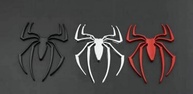 Kit 6 Emblemas Aranha 3D Adesivos Universais para Carro, Moto e SUV - Prata, Vermelho e Preto - imagem 2