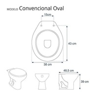 Assento Sanitário Oval Universal Branco - Compatível com Deca, Incepa, Celite, Icasa e Fiori - imagem 4
