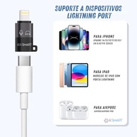 Adaptador OTG USB C para Lightning: Áudio, Teclado, Mouse e Mais para iPhone e iPad - imagem 4