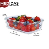 KIT 6 Potes de Vidro Retangular com Tampa Hermética 640ml - Design Elegante e Armazenamento Seguro - imagem 4