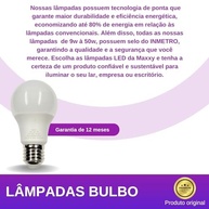 Kit 10 Lâmpadas LED Bulbo 9W Branca Fria 6500K E27 Bivolt - Iluminação Potente e Econômica - imagem 3