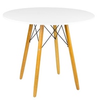 Mesa Eiffel Redonda Branca 90cm - Design Eames Moderno para Sala e Cozinha - imagem 3